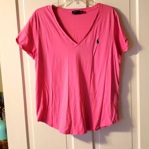 Ralph Lauren Polo, Pink Tee Size XL